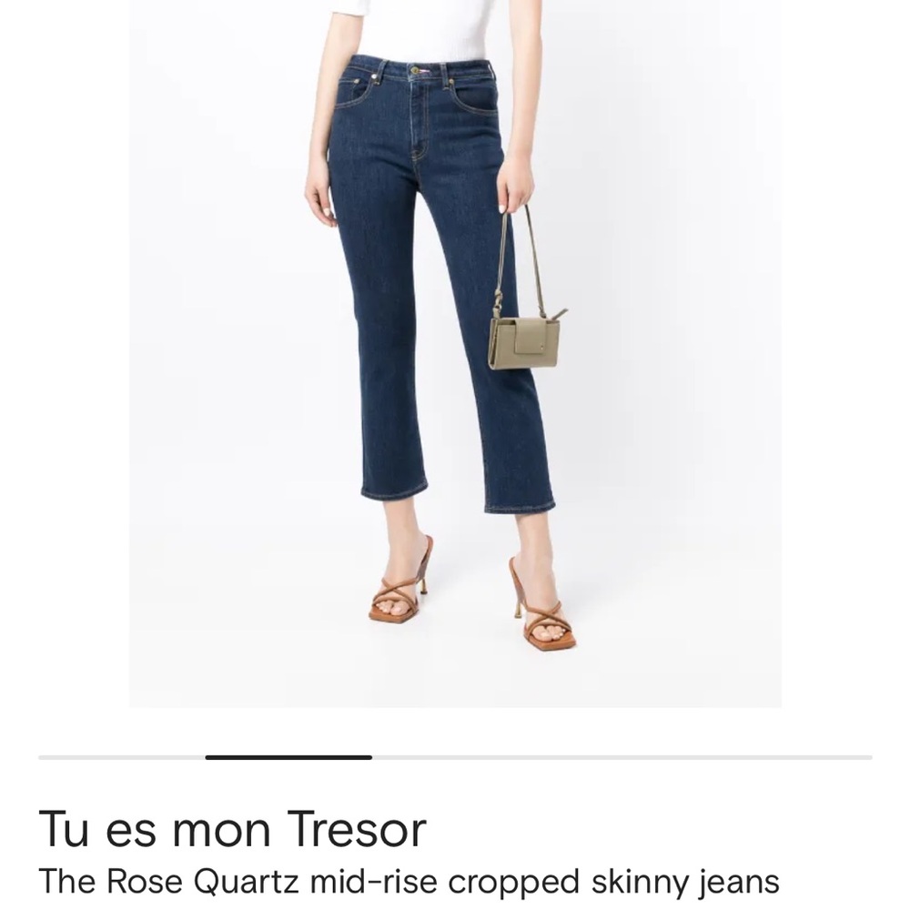 Tu es mon TRESOR Blue Ankle Cropped Jeans